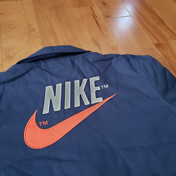 Nike Trend Embroidered Logo Therma Fit Canvas Jacket Size M Dark Blue DM5275-410 - Picture 8 of 11